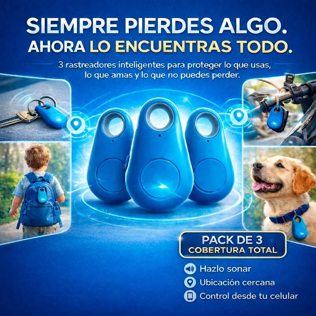 3 unidades de SafeTag™ Todo lo que importa, siempre bajo tu control.