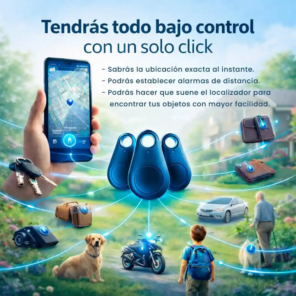3 unidades de SafeTag™ Todo lo que importa, siempre bajo tu control.
