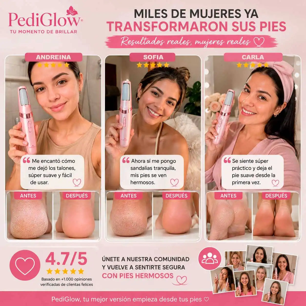 PediGlow® Pies suaves y bonitos en segundos