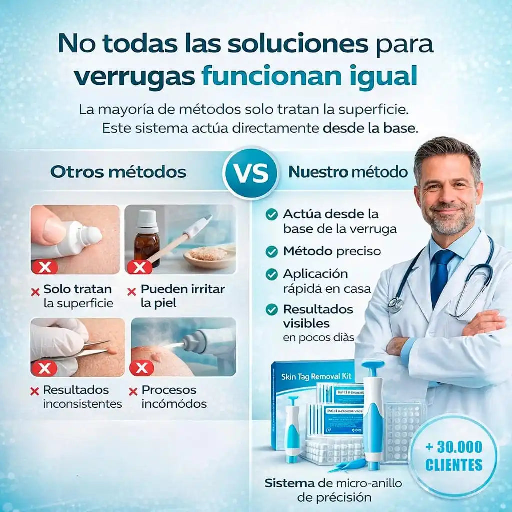 Kit completo para eliminar las verrugas en 1 semana