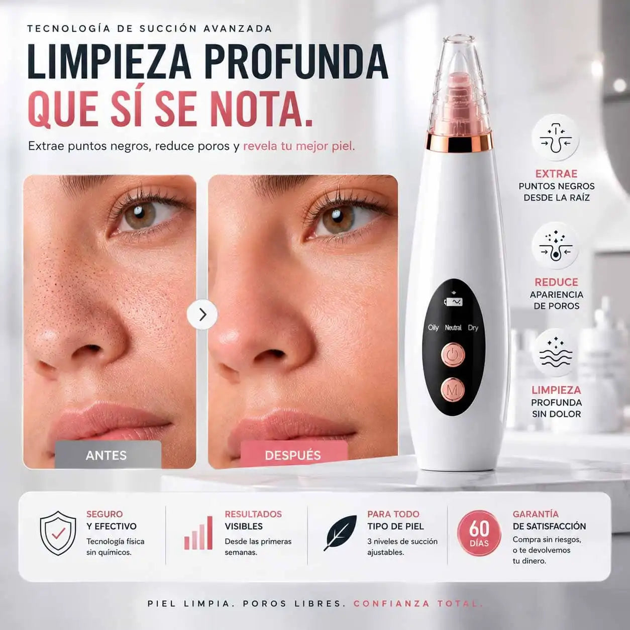 ClearPore® Elimina los puntos negros al instante