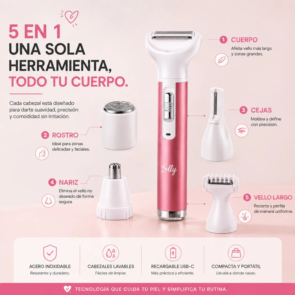 Lolly Depiladora 5 en 1